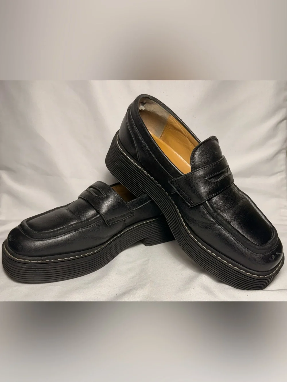 TONY BIANCO Granite Platform Penny Loafers